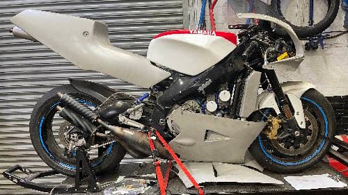 Yamaha during Becra Auto Care rebuild 